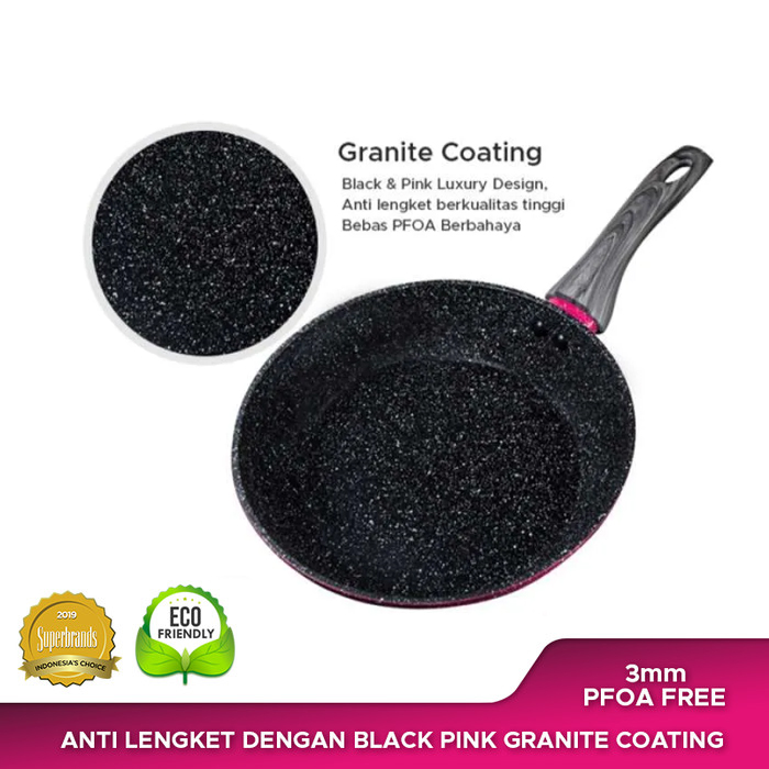 Bolde Super Pan Fry Pan 22CM - Black Pink
